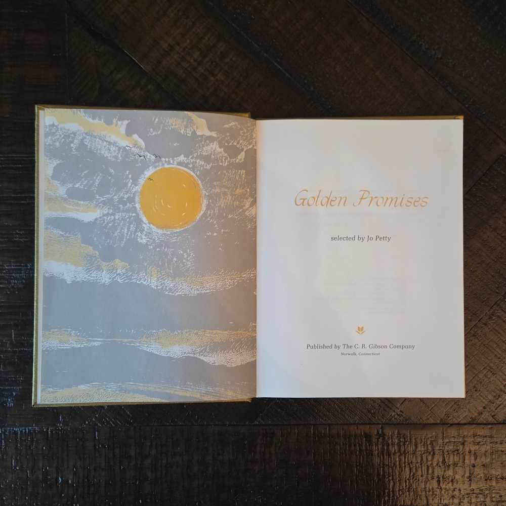 Vintage Golden Promises Book Jo Petty 1972 CR Gibson Hardcover Religious Gift - Picture 3 of 9